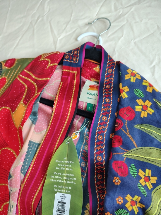 FARM Rio Other - FARM Rio Vibrant Floral Patchwork Kimono